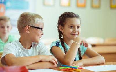Portrait of children in school