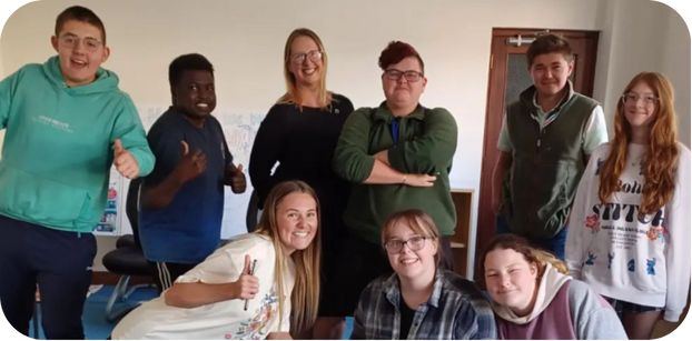 A team photo of the Devon Youth Council.