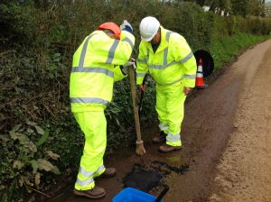 Pothole filling trials