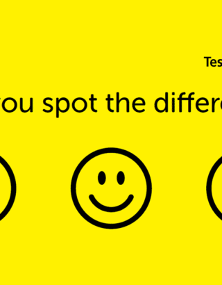 Three smiley faces showing no COVID symptoms