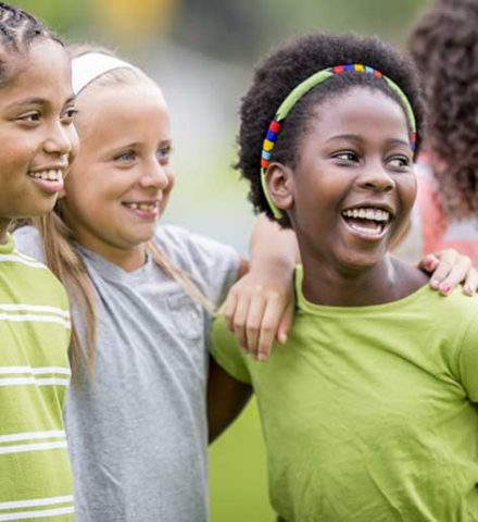 group photos of girls outside smiling