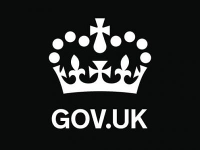 gov.uk logo on a black baclground