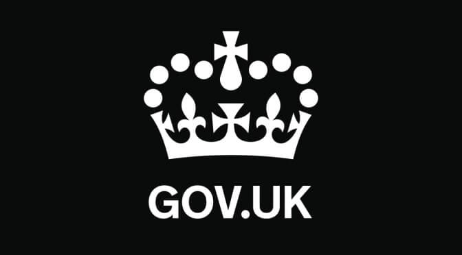 gov.uk logo on a black baclground