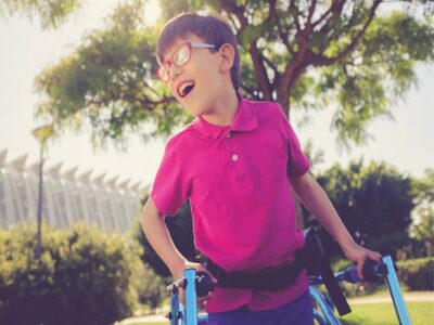 Boy with a walker