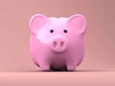 Pink piggy bank image