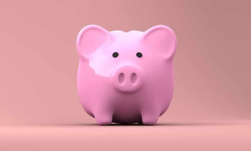 Pink piggy bank image
