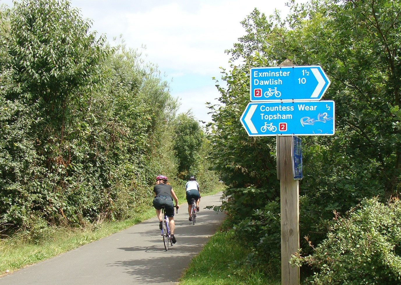 Cyclists on cycle path