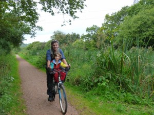 Cyclists on the Canal path. 