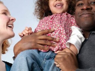 happy family smiling