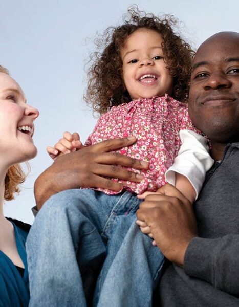 happy family smiling