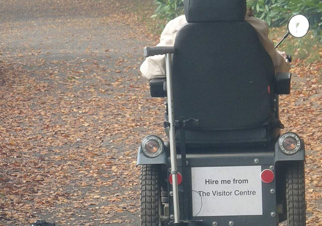 The Stover tramper being ridden in the park