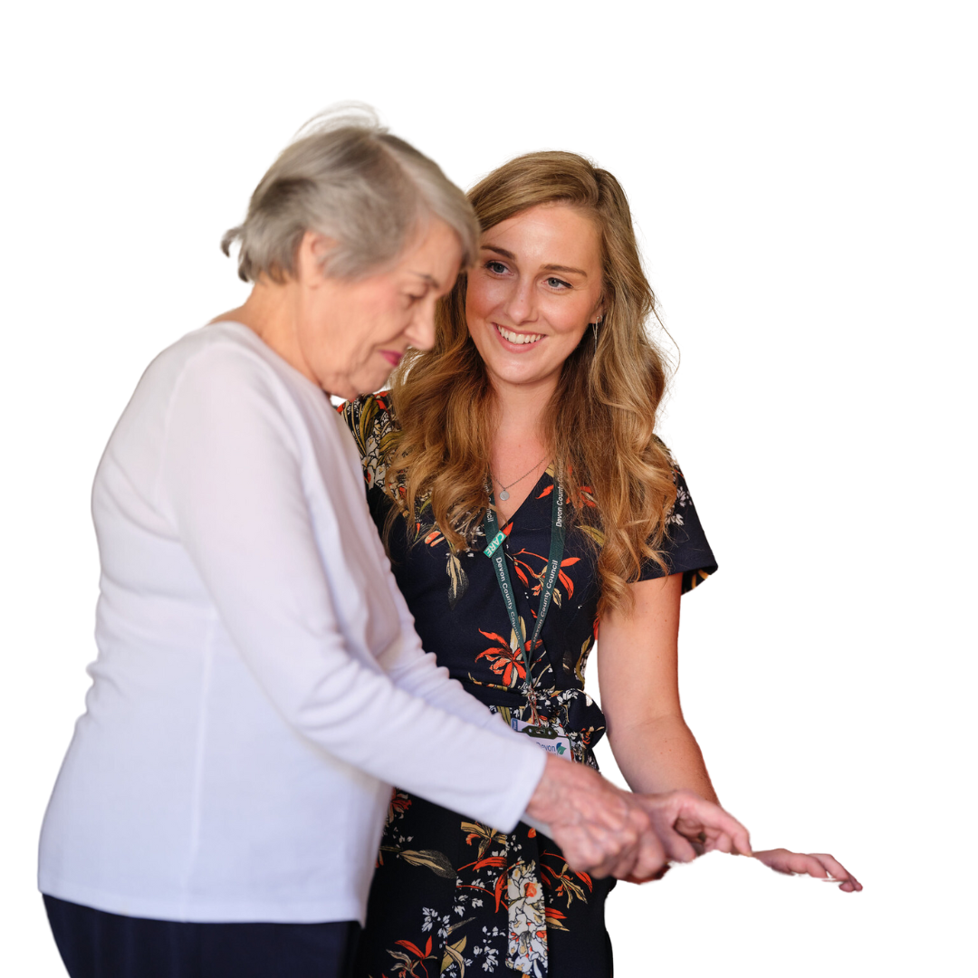 occupational therapist assisting a patient